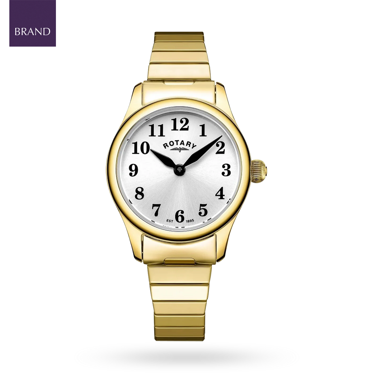 Rotary Heritage Altera, Round White Dial with Gold Plated Bracelet - RLB05762/22