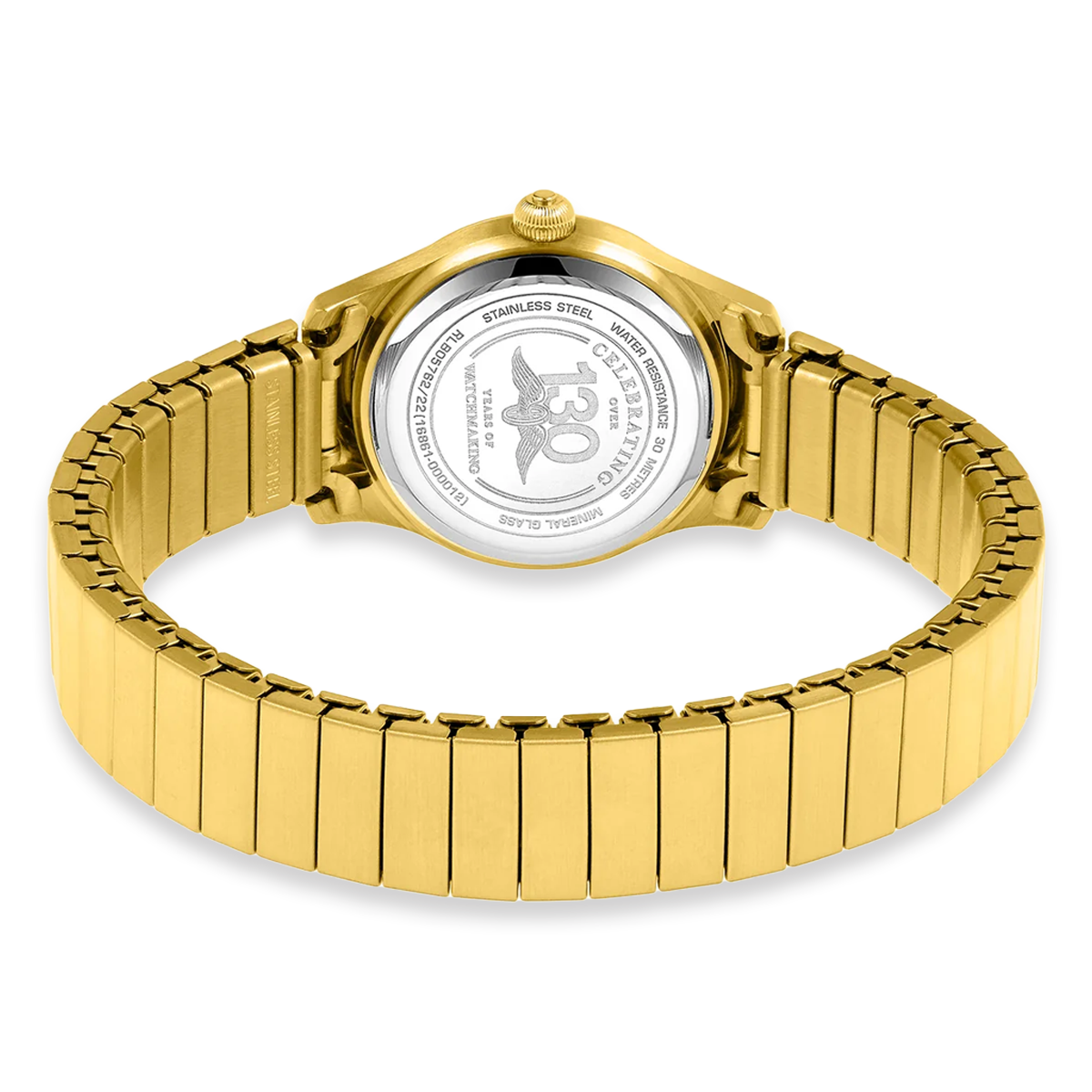 Rotary Heritage Altera, Round White Dial with Gold Plated Bracelet - RLB05762/22