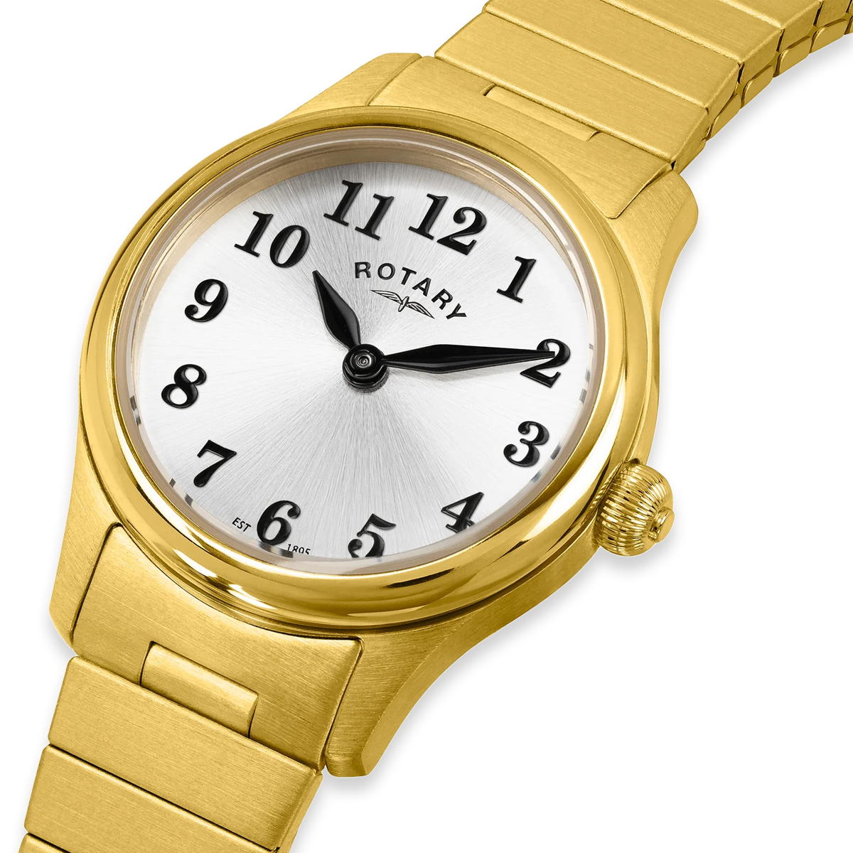 Rotary Heritage Altera, Round White Dial with Gold Plated Bracelet - RLB05762/22