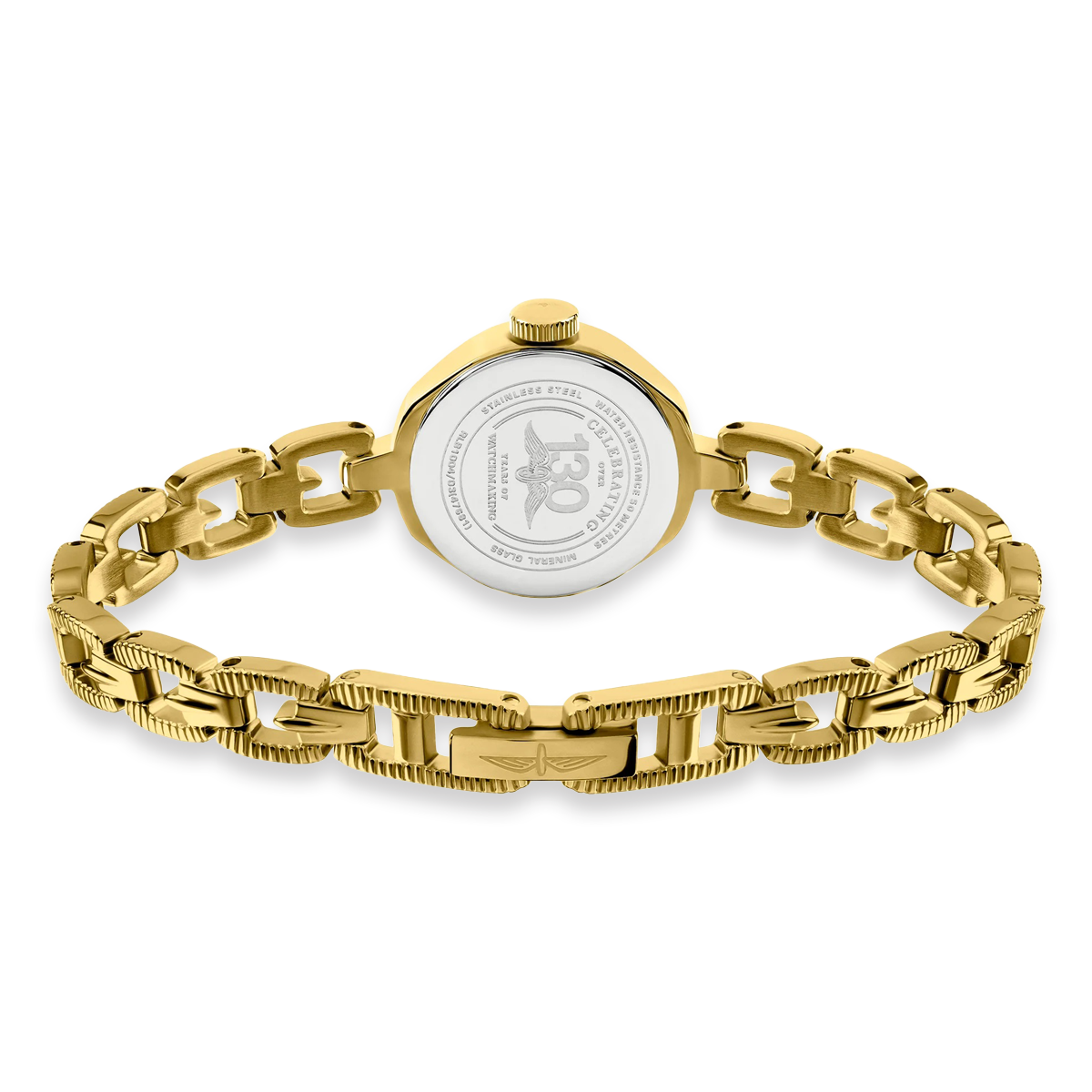 Rotary 1895, White Dial with Gold Plated Bracelet - RLB10004/03