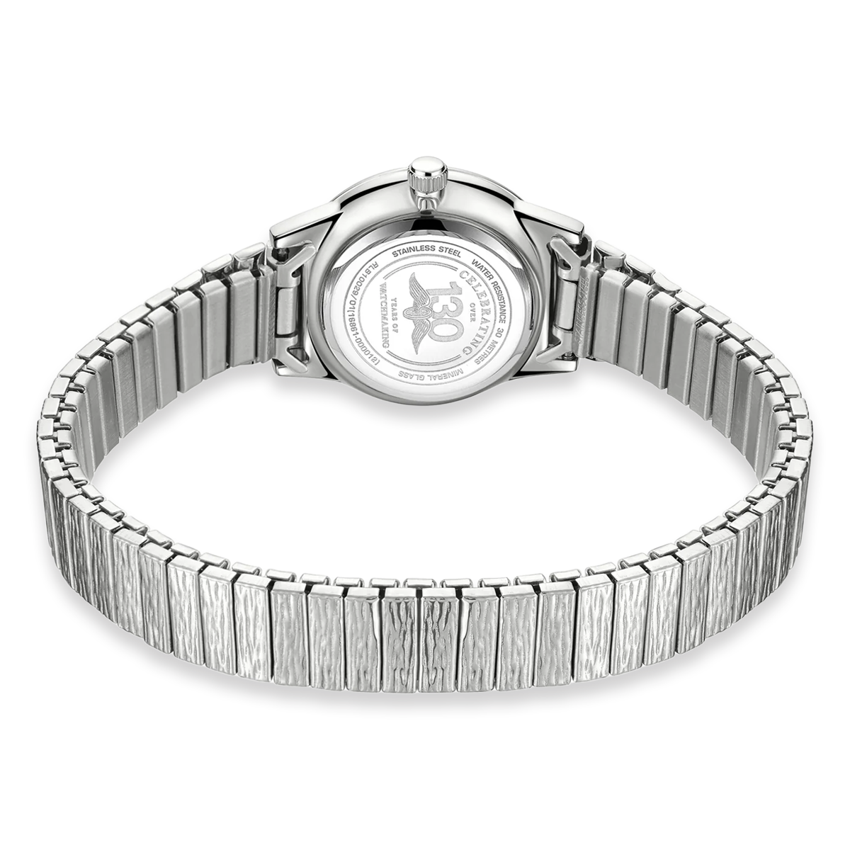 Rotary Heritage Altera, Round White Dial with Textured Stainless Steel Bracelet RLB10029/01