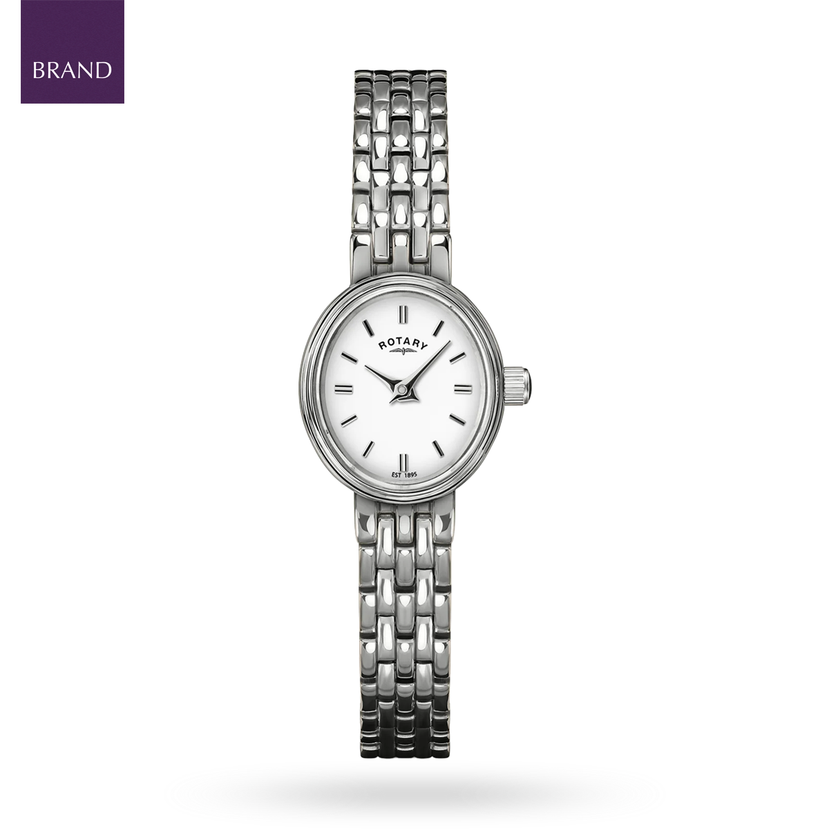 Rotary Cocktail, White Dial with Stainless Steel Bracelet - RLB10033/02