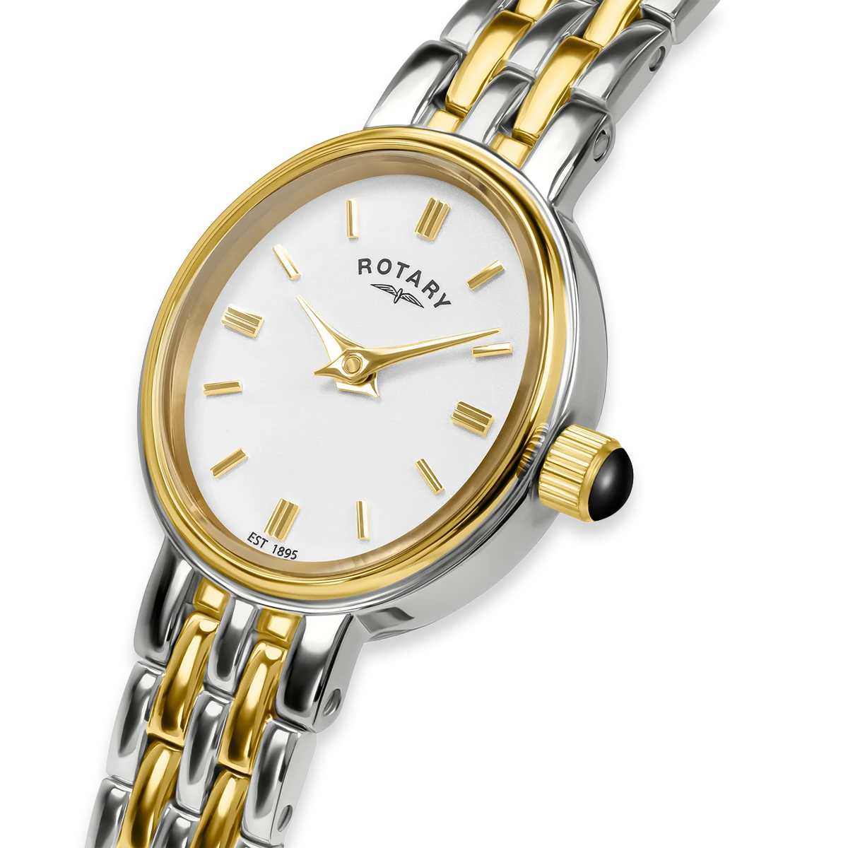 Rotary Cocktail 2-Tone, White Dial with Stainless Steel Bracelet RLB10034/02