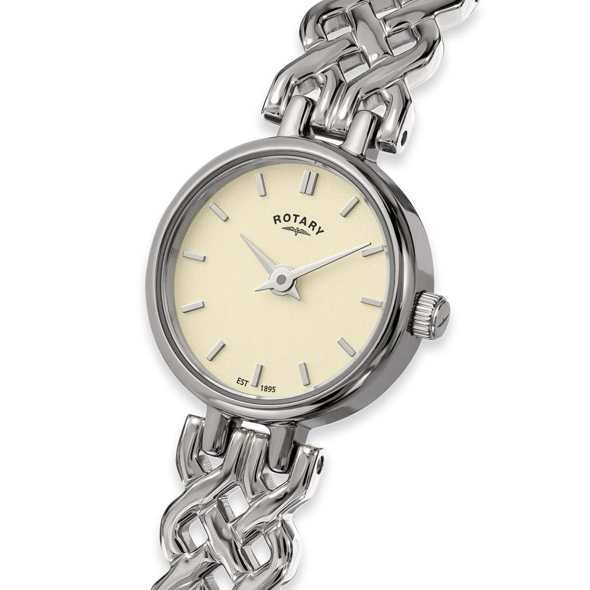 Rotary 1895, Cream Dial with Stainless Steel Bracelet RLB10045/70