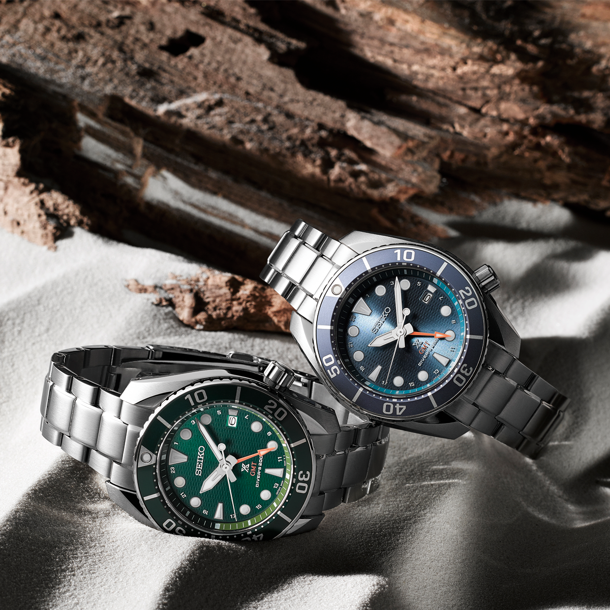 Seiko Prospex Aqua & Seascape 'SUMO' Solar GMT Diver - SFK001, SFK003