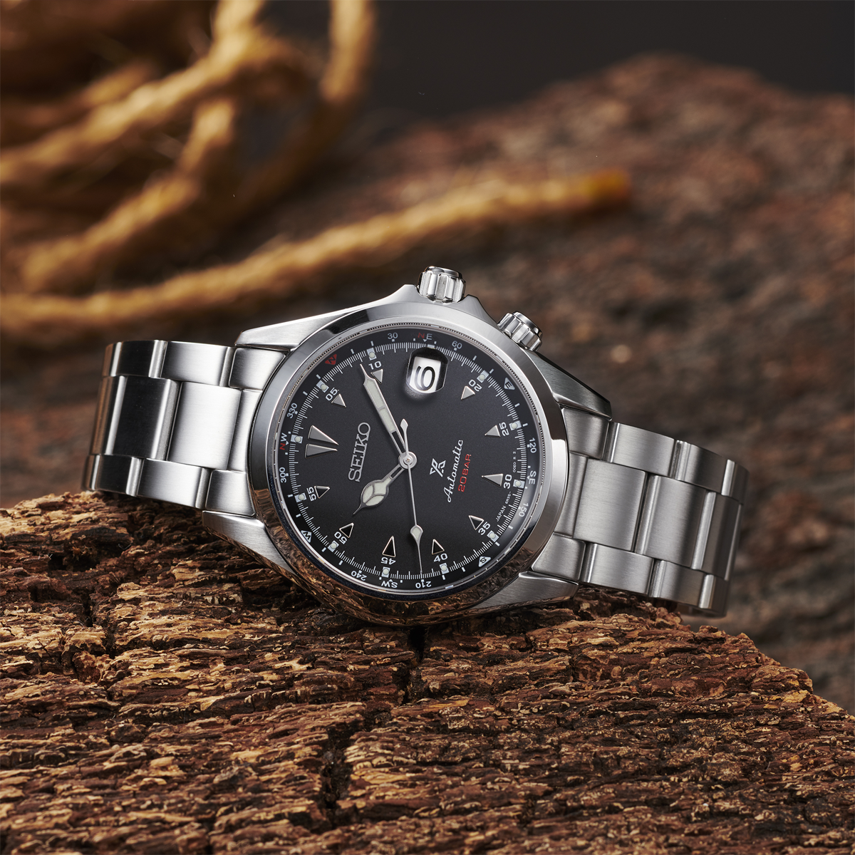 Prospex Alpinist Automatic Black Dial with Stainless Steel Bracelet