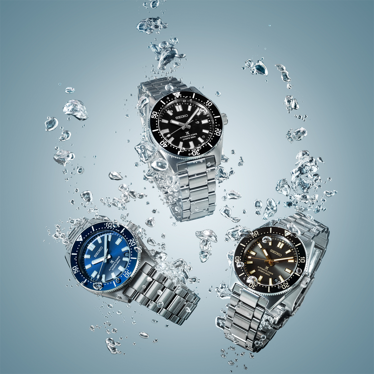 Seiko Prospex 1965 Heritage Diver’s Revival 3-day 300m Scuba Blue, Cove Black & Tide Grey - SPB451, SPB453 & SPB455 