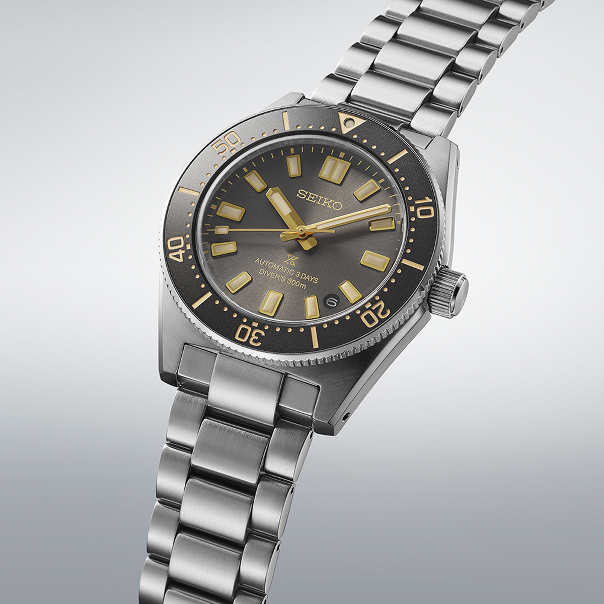 Seiko Prospex 1965 Heritage Diver’s Revival 3-day 300m In Tide Grey, 100th Anniversary Edition