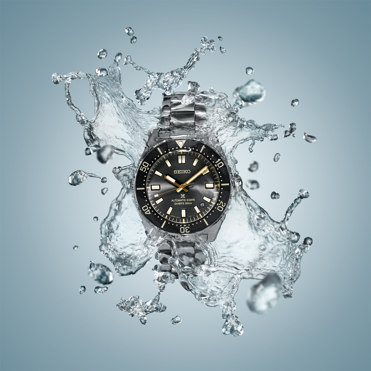 Seiko Prospex 1965 Heritage Diver’s Revival 3-day 300m In Tide Grey, 100th Anniversary Edition