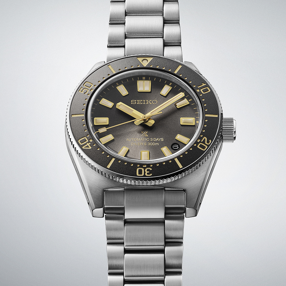 Seiko Prospex 1965 Heritage Diver’s Revival 3-day 300m In Tide Grey, 100th Anniversary Edition