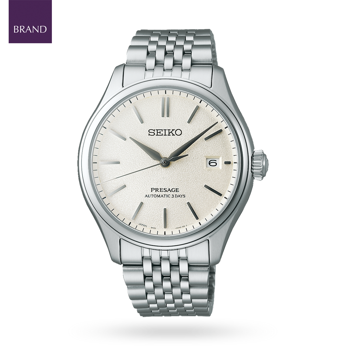 Seiko Presage Classic Series ‘Shiro-iro’, White Dial with Stainless Steel Bracelet - SPB463J1