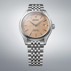 Seiko Presage Classic Series ‘Araigaki’, Peach Dial with Stainless Steel Bracelet - SPB467J1