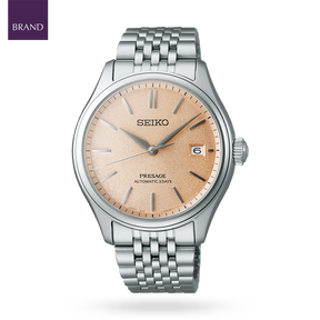 Seiko Presage Classic Series ‘Araigaki’, Peach Dial with Stainless Steel Bracelet - SPB467J1