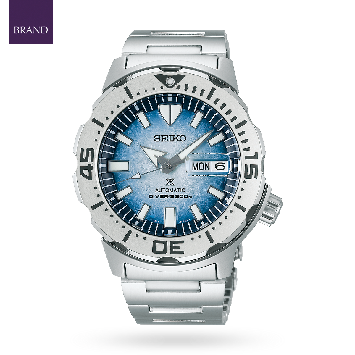 Seiko Prospex Antarctica “Save The Ocean” Monster, Blue Dial with Stainless Steel Bracelet - SRPG57K1
