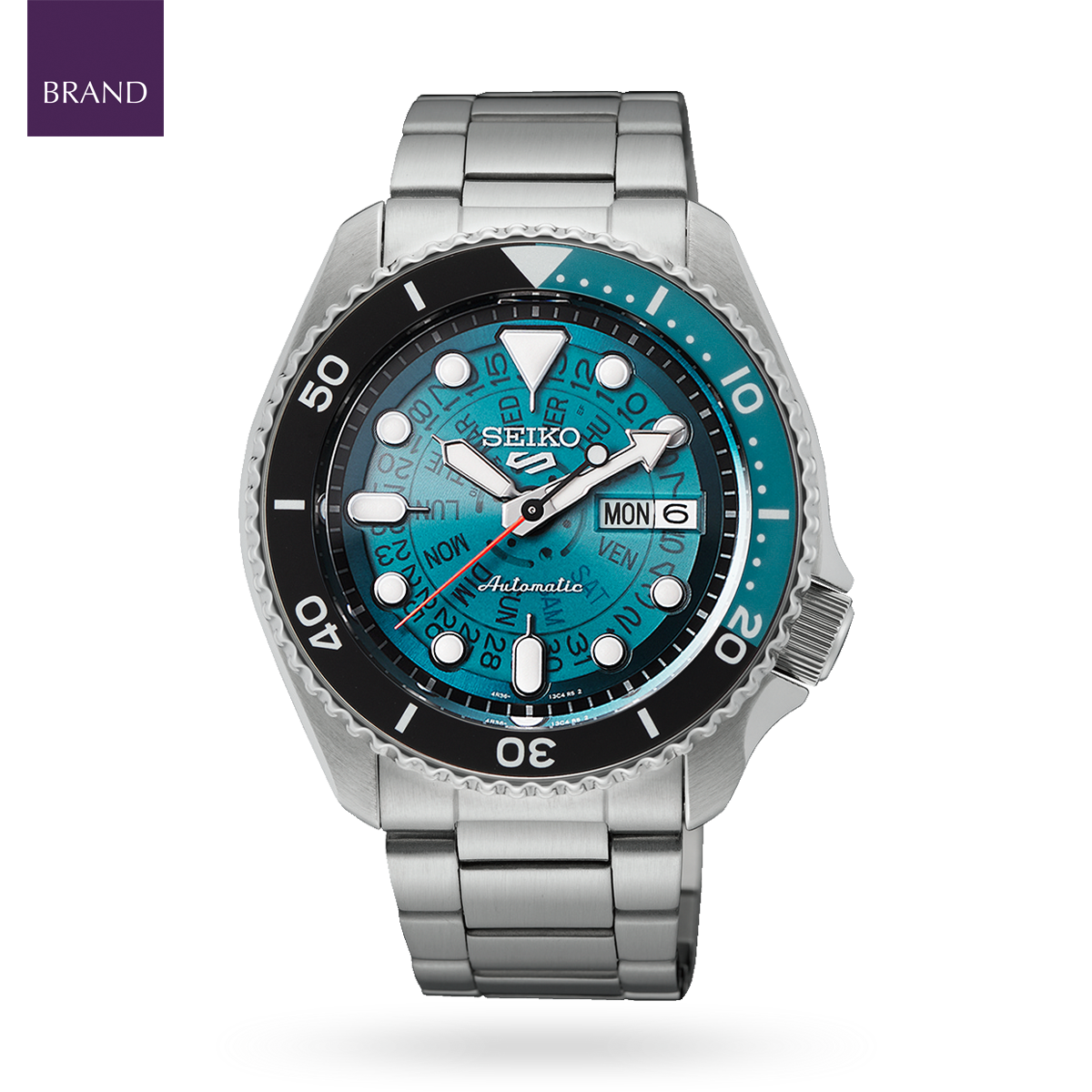 Seiko 5 Sports SKX 'Skeleton Style', Blue Dial with Stainless Steel Bracelet - SRPJ45K1