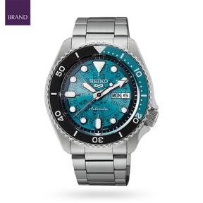 Seiko 5 Sports SKX 'Skeleton Style', Blue Dial with Stainless Steel Bracelet - SRPJ45K1
