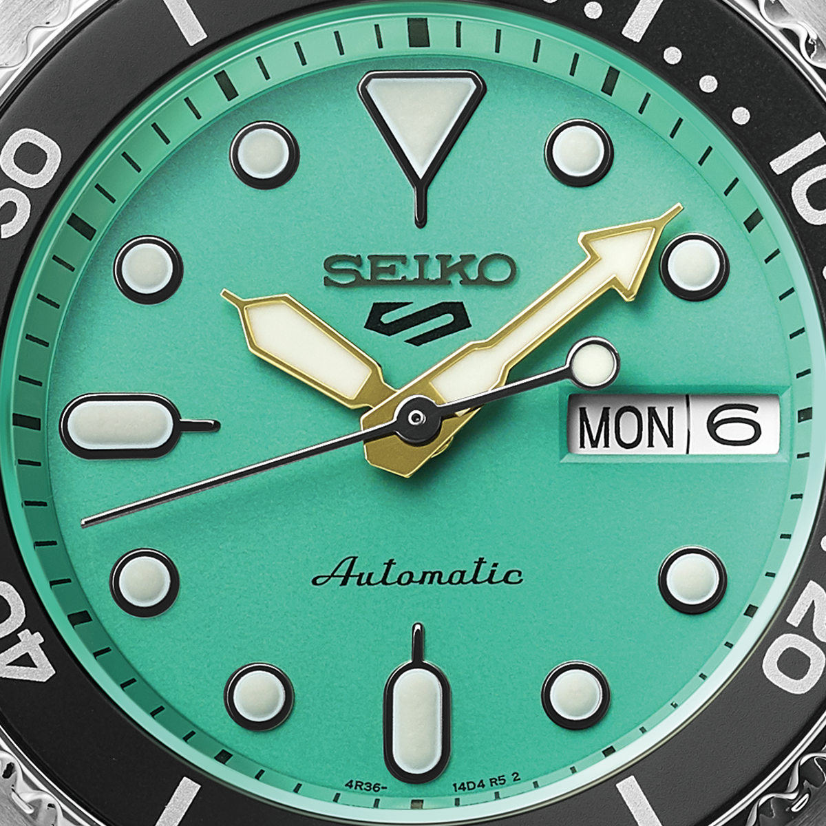Seiko 5 Sports SKX “Midi”, Teal Dial With Stainless Steel Bracelet - SRPK33K1