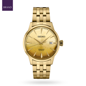 Seiko Presage Cocktail Time 'Beer Julep', Gold Dial with Gold Plated Bracelet