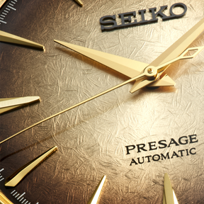 Seiko Presage Cocktail Time “Half and Half”, Gold Dial With Gold Plated Bracelet - SRPK48J1