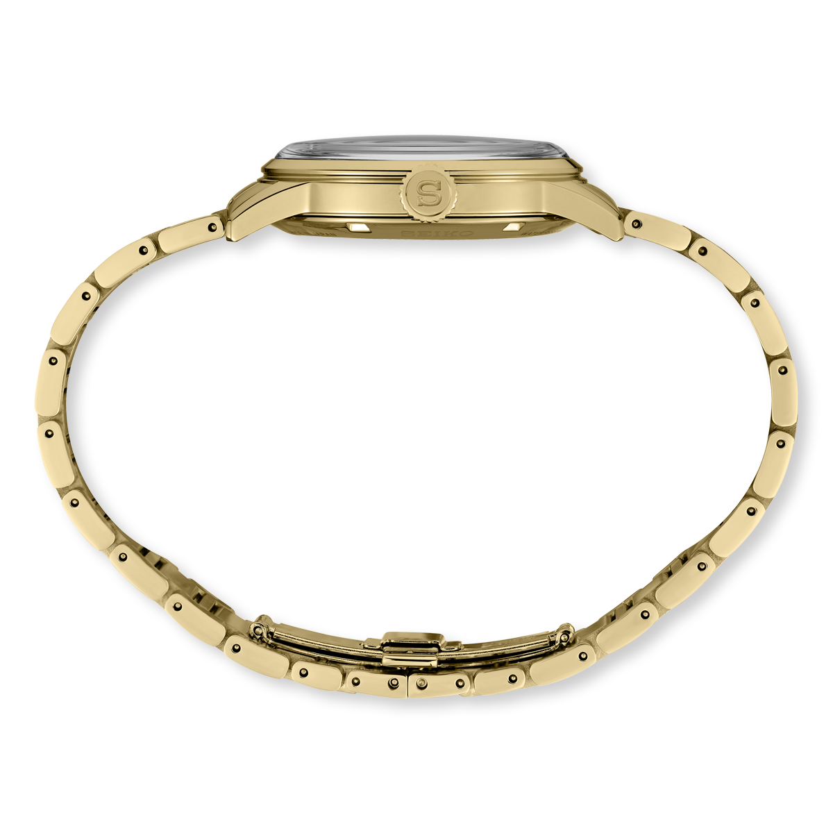 Seiko Presage Cocktail Time “Half and Half”, Gold Dial With Gold Plated Bracelet - SRPK48J1