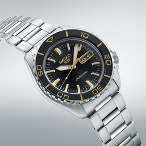 Seiko 5 Sports SKX Blacktone Redux, Black Dial with Stainless Steel Bracelet - SRPK99K1