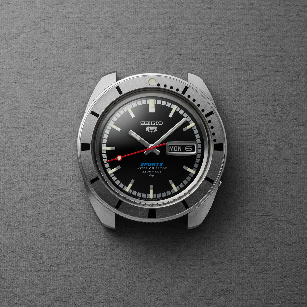 Seiko 5 Sports 'Pepper Black' 1968 Recreation Limited Edition - SRPL05K1