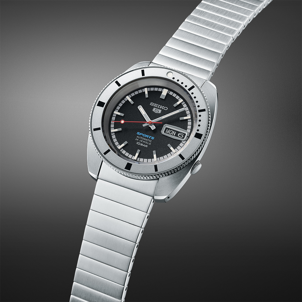 Seiko 5 Sports 'Pepper Black' 1968 Recreation Limited Edition - SRPL05K1
