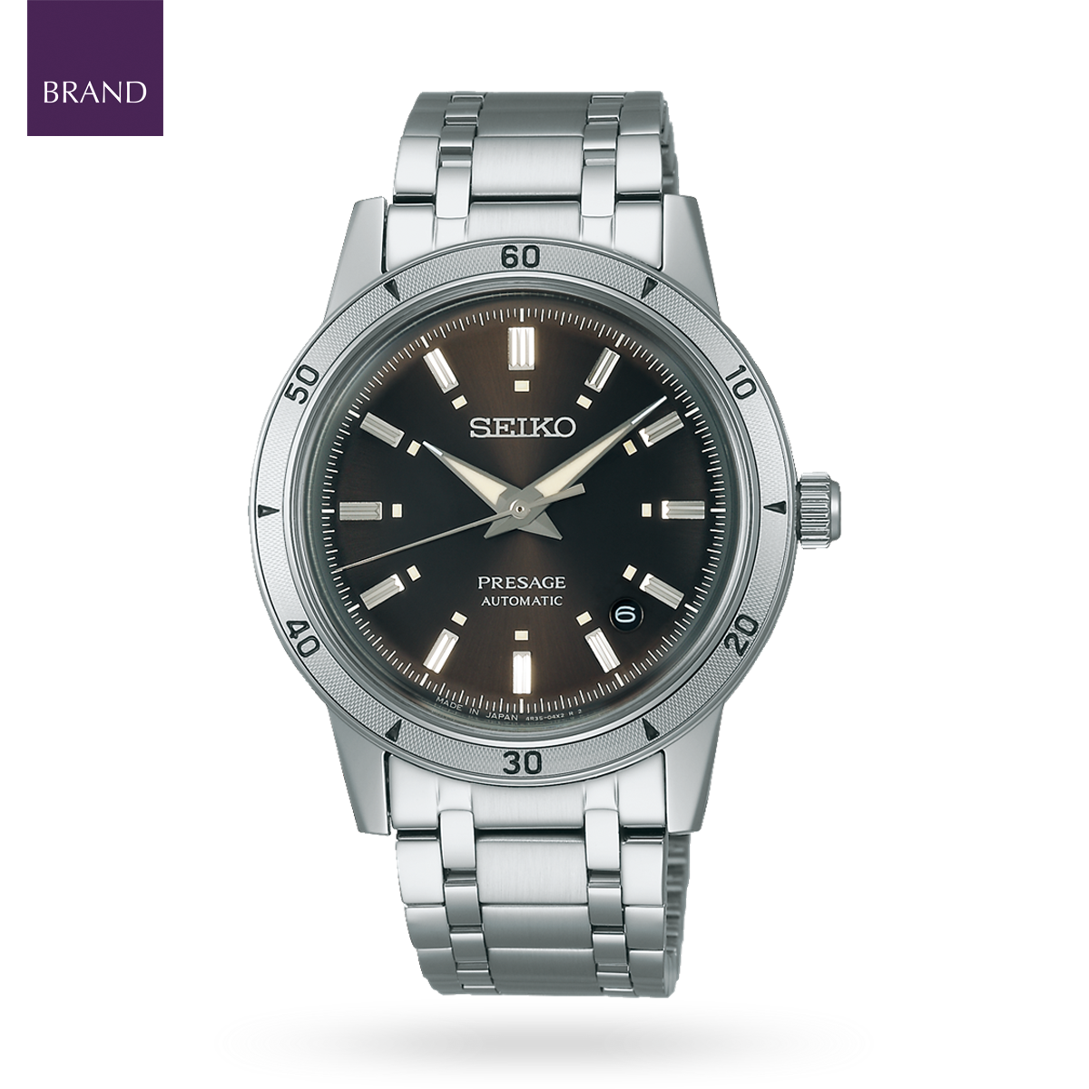 Seiko Presage Style 60s 'Elegant Yet Rugged' In Brown - SRPL09J1