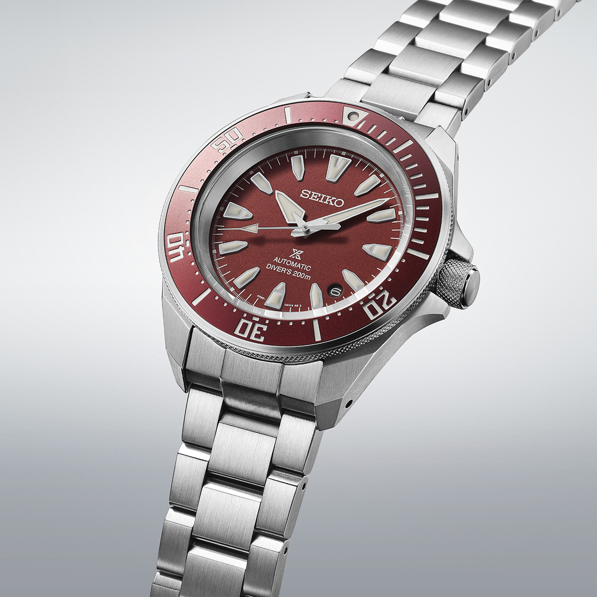 Seiko Prospex 4R Red 'Shog-urai' Diver, Red Dial with Stainless Steel Bracelet - SRPL11K1