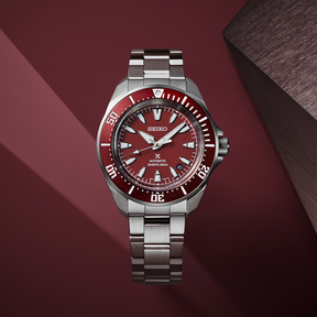 Seiko Prospex 4R Red 'Shog-urai' Diver, Red Dial with Stainless Steel Bracelet - SRPL11K1