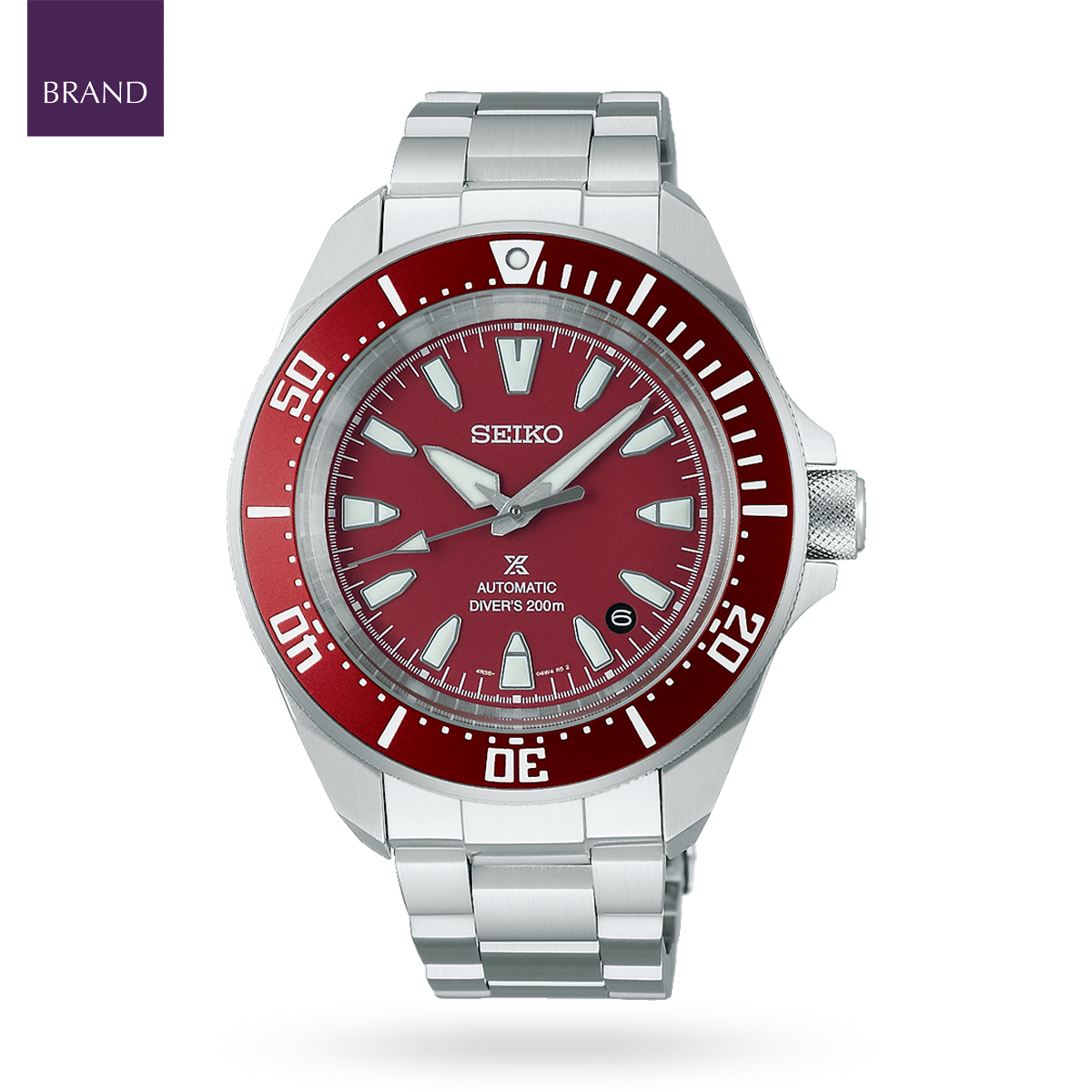 Seiko Prospex 4R Red 'Shog-urai' Diver, Red Dial with Stainless Steel Bracelet - SRPL11K1