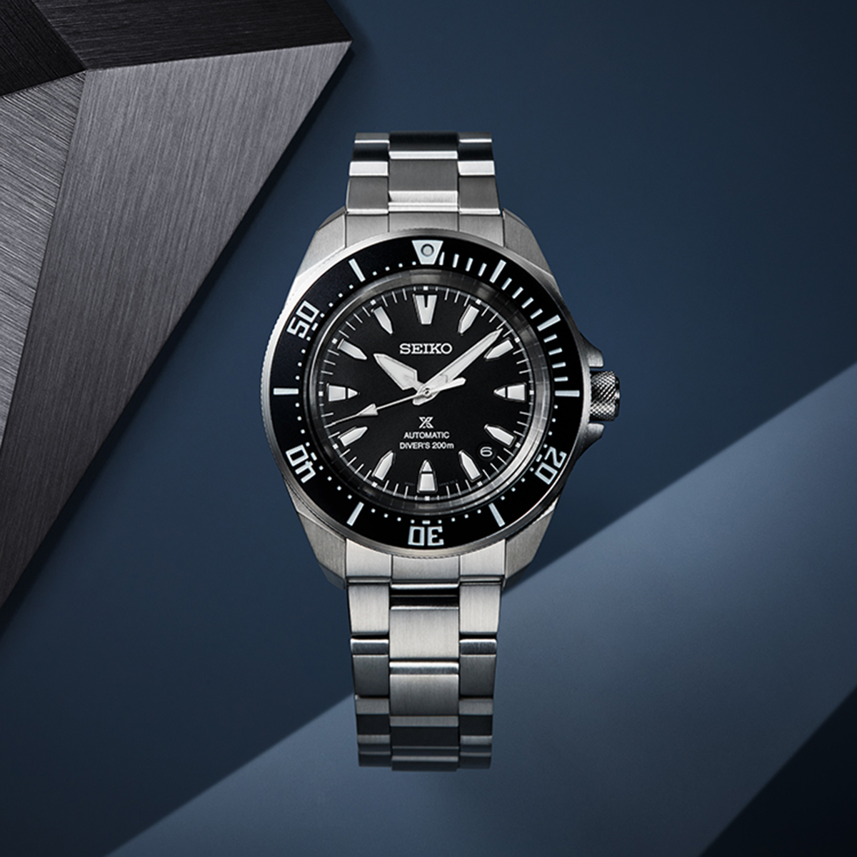 Seiko Prospex 4R Black 'Shog-urai' Diver, Black Dial with Stainless Steel Bracelet  - SRPL13K1