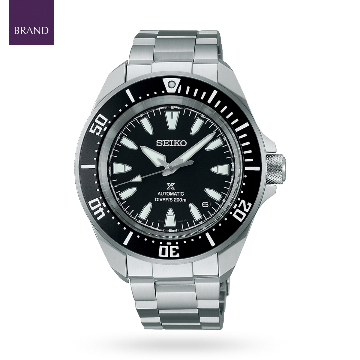 Seiko Prospex 4R Black 'Shog-urai' Diver, Black Dial with Stainless Steel Bracelet  - SRPL13K1