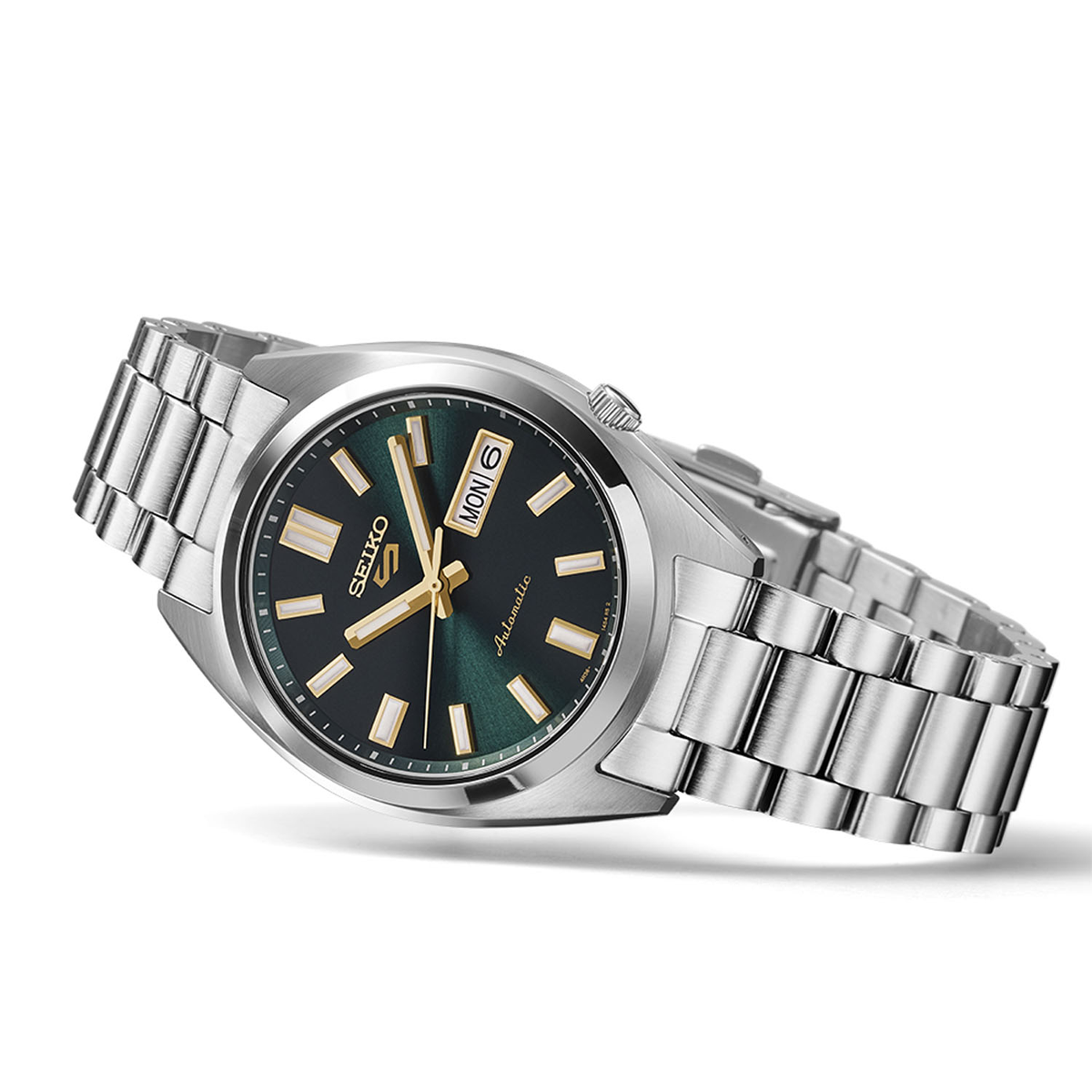 Seiko 5 Sports SNXS Vintage Gold Collection In Green Tie - SRPL57K1