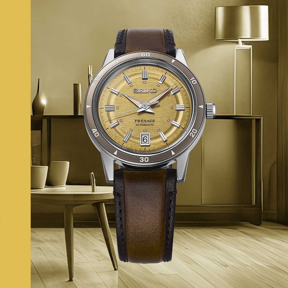 Seiko Presage Style 60s In Golden Yellow - SRPL75J1