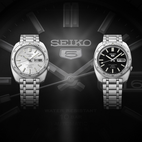 Seiko 5 Sports Heritage Design Recreation Limited Edition In Silver Tone & Black - SRPL91 & SRPL93