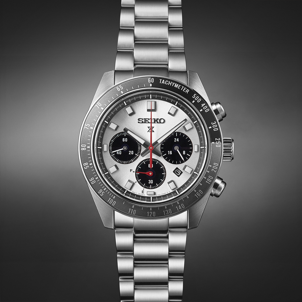 Seiko Prospex Speedtimer “Go Large” Solar Chronograph, White Dial With Stainless Steel Bracelet - SSC911P1