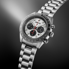 Seiko Prospex Speedtimer “Go Large” Solar Chronograph, White Dial With Stainless Steel Bracelet - SSC911P1