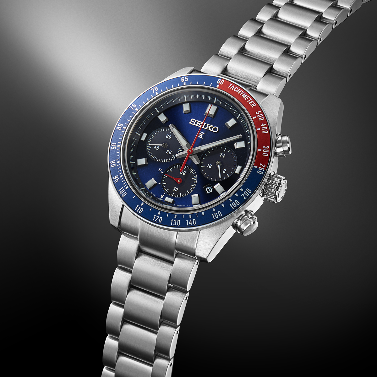 Seiko Prospex Speedtimer “Go Large” Solar Chronograph, Blue Dial With Stainless Steel Bracelet - SSC913P1