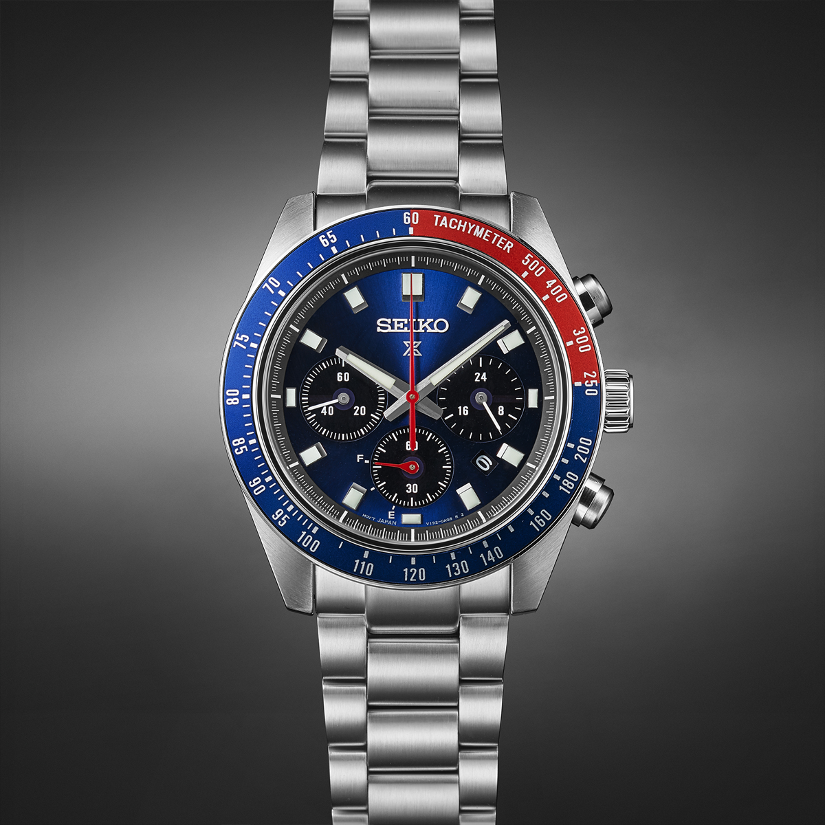 Seiko Prospex Speedtimer “Go Large” Solar Chronograph, Blue Dial With Stainless Steel Bracelet - SSC913P1