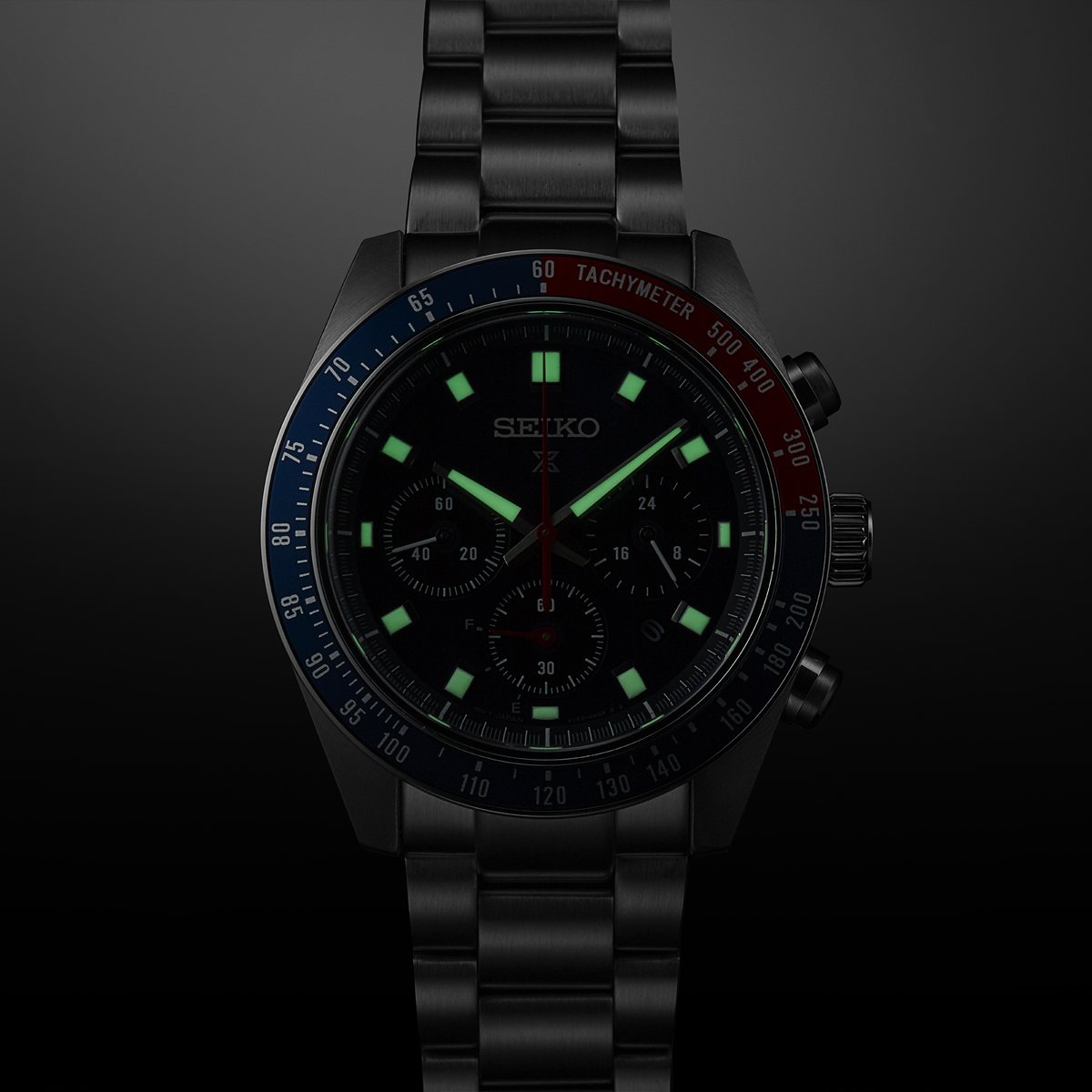 Seiko Prospex Speedtimer “Go Large” Solar Chronograph, Blue Dial With Stainless Steel Bracelet - SSC913P1