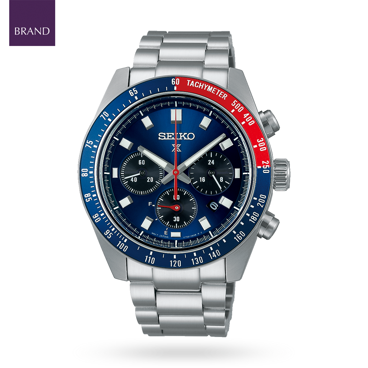 Seiko Prospex Speedtimer “Go Large” Solar Chronograph, Blue Dial With Stainless Steel Bracelet - SSC913P1