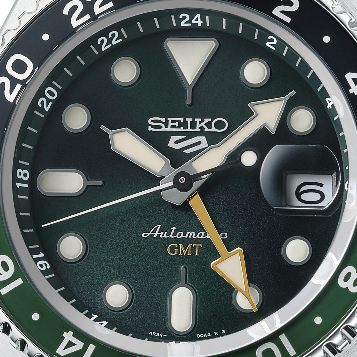 Seiko 5 Sports SKX GMT Bi-Colour Green - SSK035K1