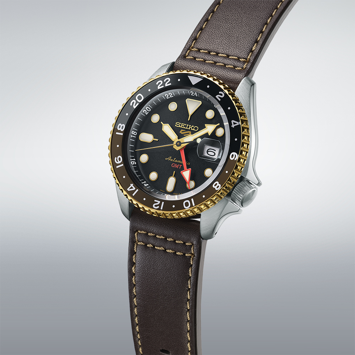 Seiko 5 Sports SKX GMT In Mocha - SSK036K1