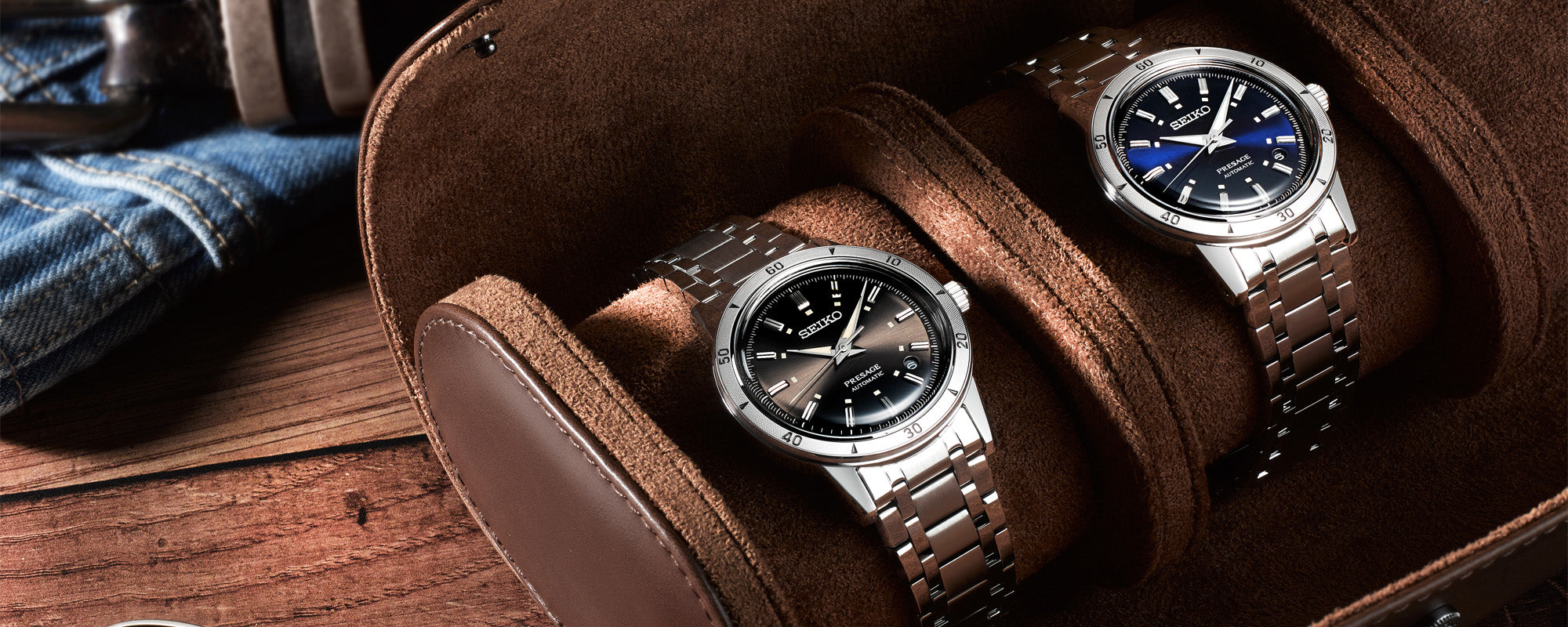 Seiko Presage Style 60s 'Elegant Yet Rugged' In Brown & Navy - SRPL09J1 & SRPL07J1