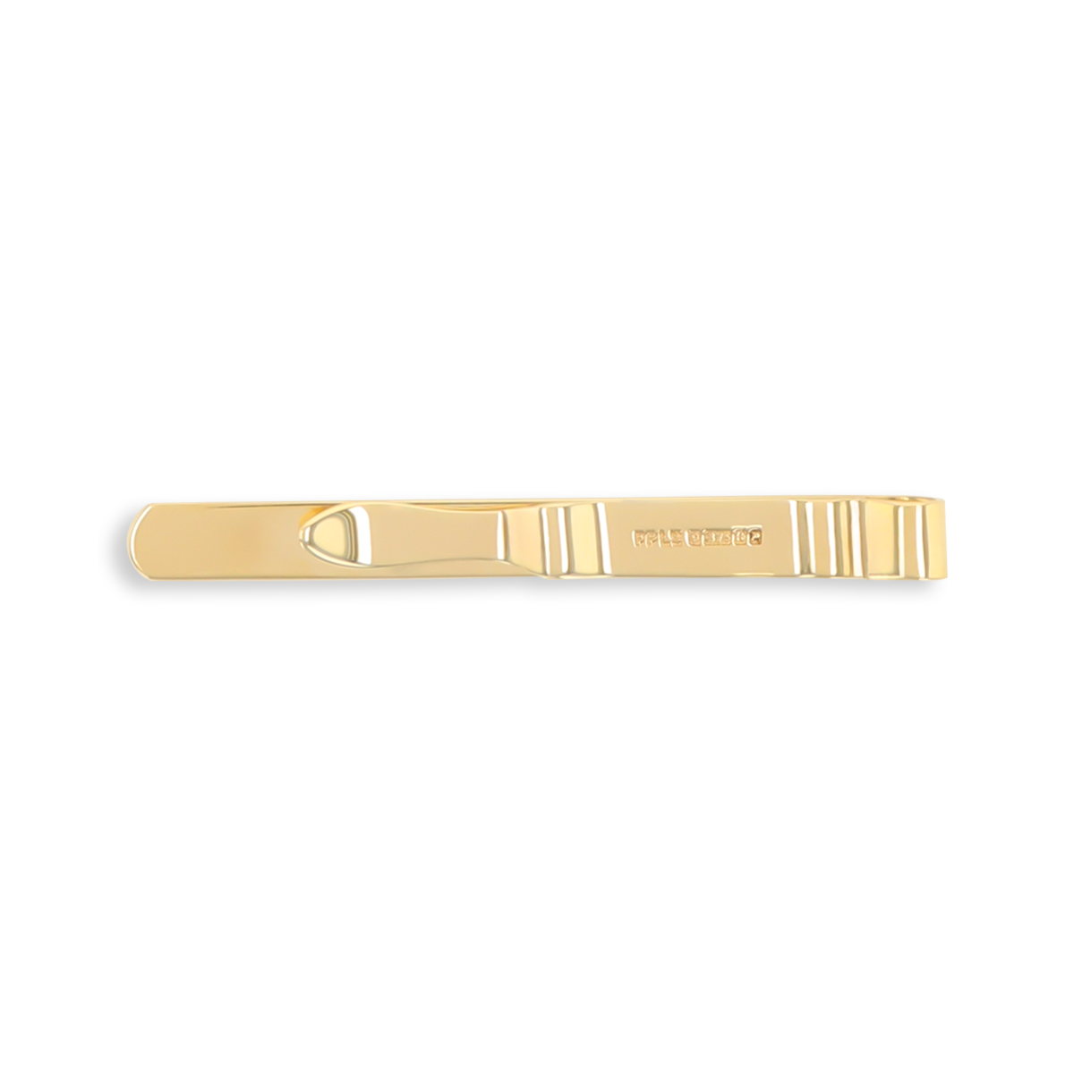 9ct Yellow Gold Diamond Cut Criss Cross Tie Bar