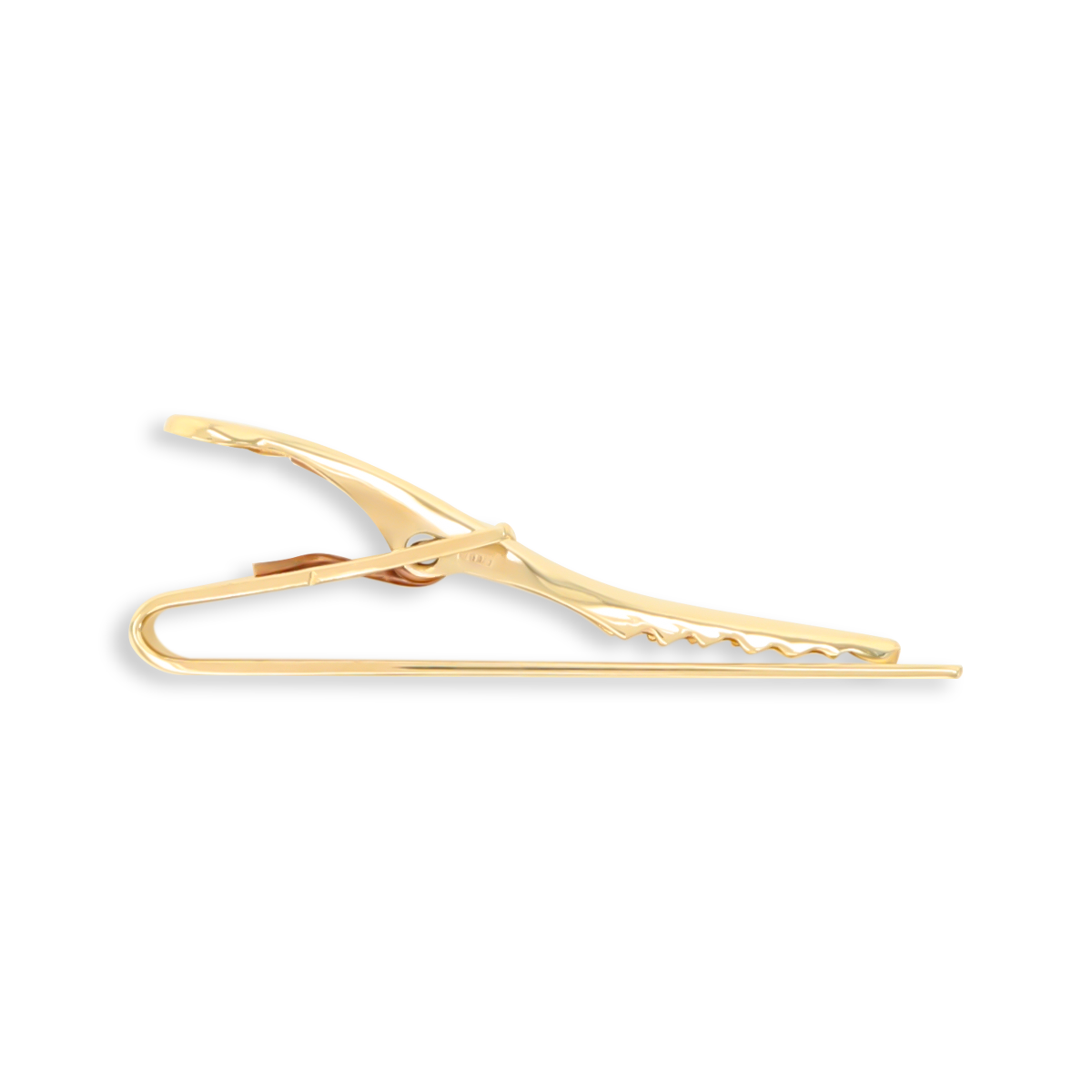 9ct Yellow Gold Engine Turned Tie Clip