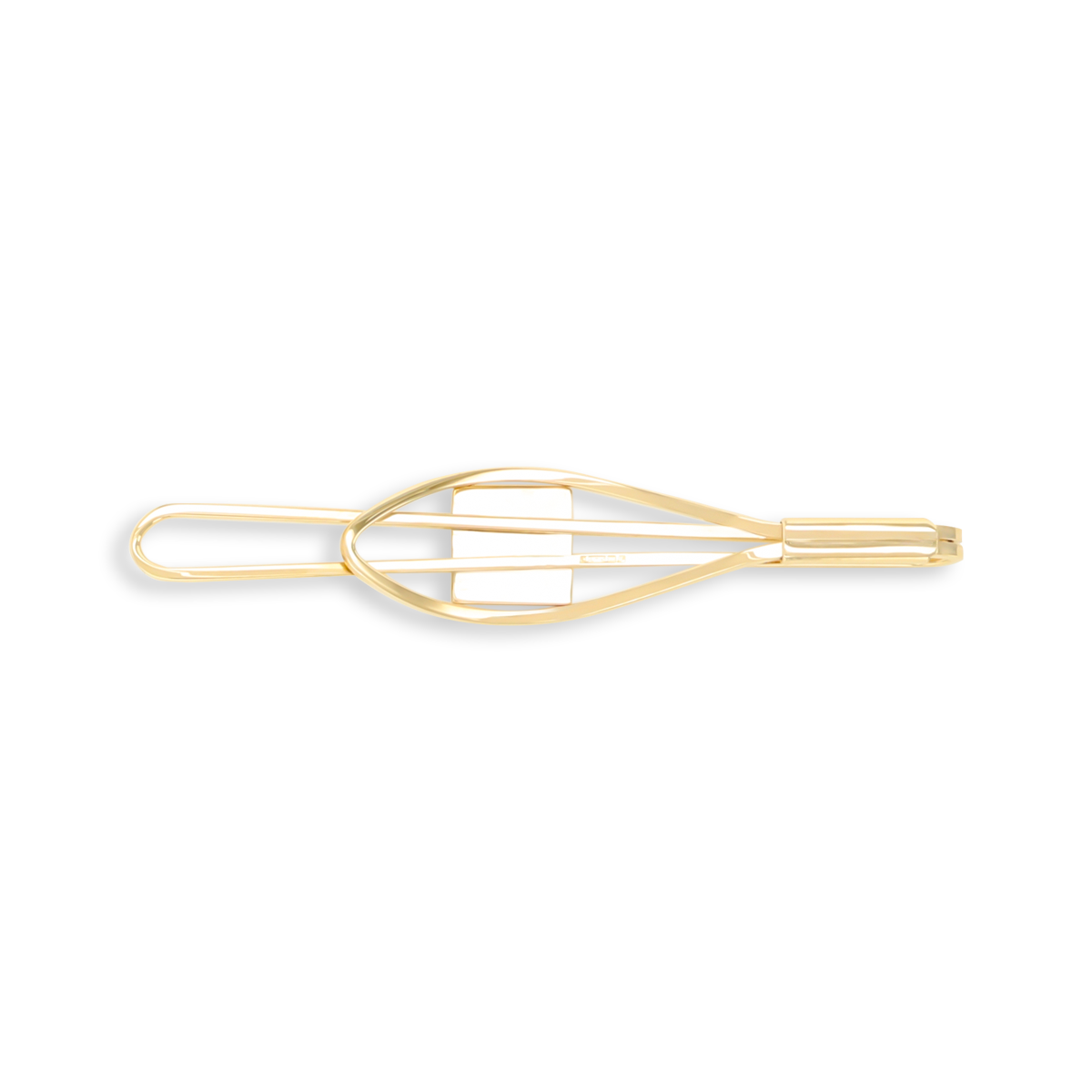 9ct Yellow Gold Square Tie Slide