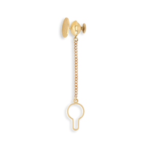 9ct Yellow Gold Engine Turned Round Tie Pin