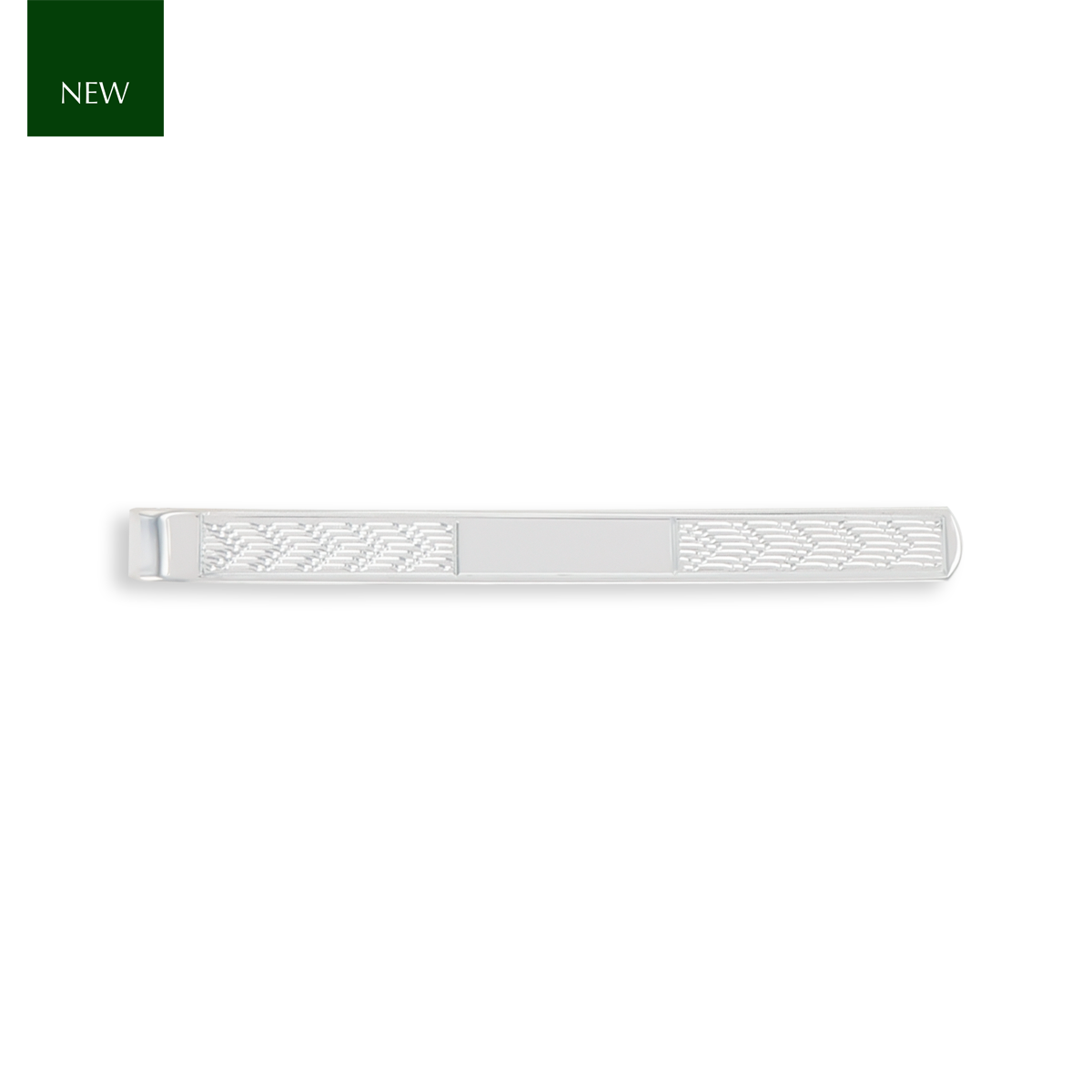 Sterling Silver Arrow Engine Turned Patterned Tie Bar